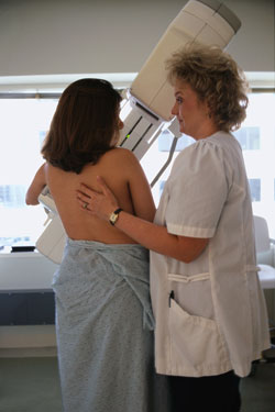 Picture of a mammogram.